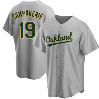 Men's Bert Campaneris Oakland Athletics Replica Gray Road Jersey