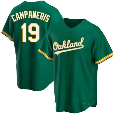 Men's Bert Campaneris Oakland Athletics Replica Green Kelly Alternate Jersey