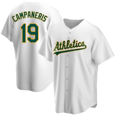 Men's Bert Campaneris Oakland Athletics Replica White Home Jersey