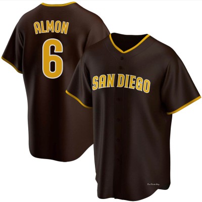 Men's Bill Almon San Diego Padres Replica Brown Road Jersey