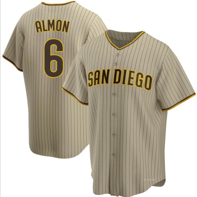 Men's Bill Almon San Diego Padres Replica Sand/Brown Alternate Jersey