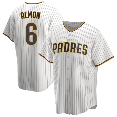 Men's Bill Almon San Diego Padres Replica White/Brown Home Jersey