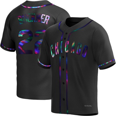 Men's Bill Buckner Chicago Cubs Replica Black Holographic Alternate Jersey