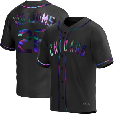 Men's Billy Williams Chicago Cubs Replica Black Holographic Alternate Jersey