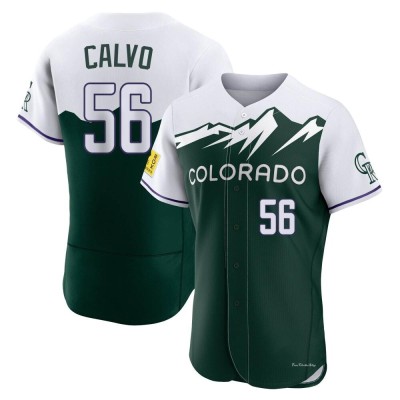 Men's Blair Calvo Colorado Rockies Authentic Green 2022 City Connect Jersey