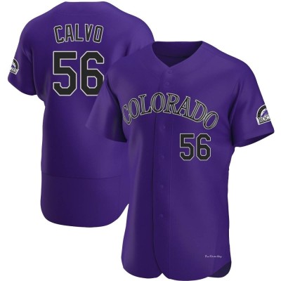 Men's Blair Calvo Colorado Rockies Authentic Purple Alternate Jersey