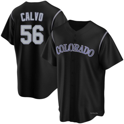 Men's Blair Calvo Colorado Rockies Replica Black Alternate Jersey