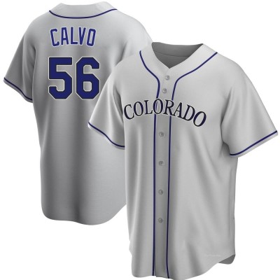 Men's Blair Calvo Colorado Rockies Replica Gray Road Jersey