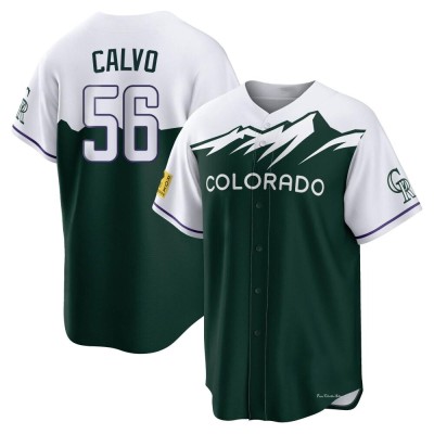 Men's Blair Calvo Colorado Rockies Replica Green 2022 City Connect Jersey