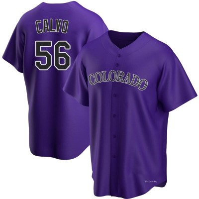 Men's Blair Calvo Colorado Rockies Replica Purple Alternate Jersey