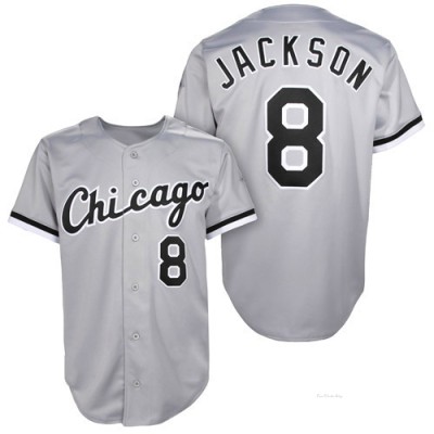 Men's Bo Jackson Chicago White Sox Replica Grey 1993 Throwback Jersey