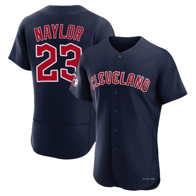 Men's Bo Naylor Cleveland Guardians Authentic Navy Alternate Jersey