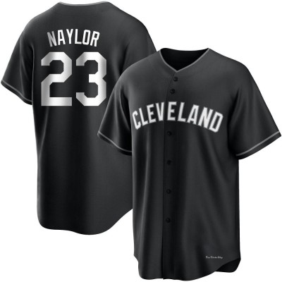 Men's Bo Naylor Cleveland Guardians Replica Black/White Jersey