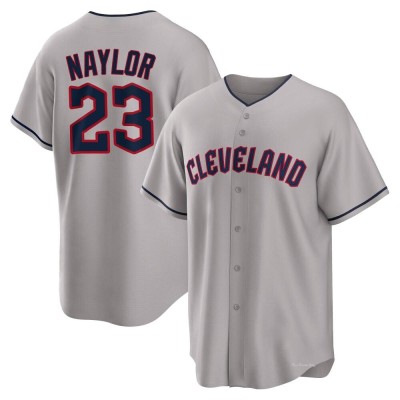 Men's Bo Naylor Cleveland Guardians Replica Gray Road Jersey