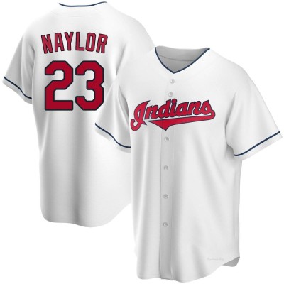 Men's Bo Naylor Cleveland Guardians Replica White Home Jersey