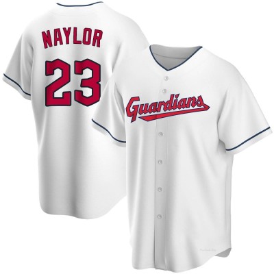 Men's Bo Naylor Cleveland Guardians Replica White Home Jersey