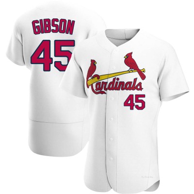 Men's Bob Gibson St. Louis Cardinals Authentic White Home Jersey