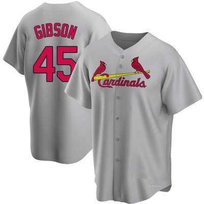 Men's Bob Gibson St. Louis Cardinals Replica Gray Road Jersey