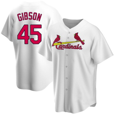 Men's Bob Gibson St. Louis Cardinals Replica White Home Jersey