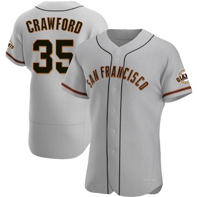 Men's Brandon Crawford San Francisco Giants Authentic Gray Road Jersey