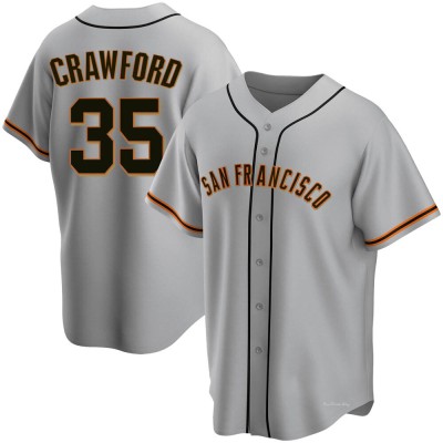 Men's Brandon Crawford San Francisco Giants Replica Gray Road Jersey