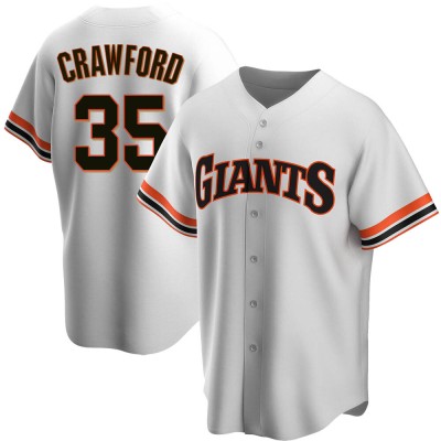 Men's Brandon Crawford San Francisco Giants Replica White Home Cooperstown Collection Jersey