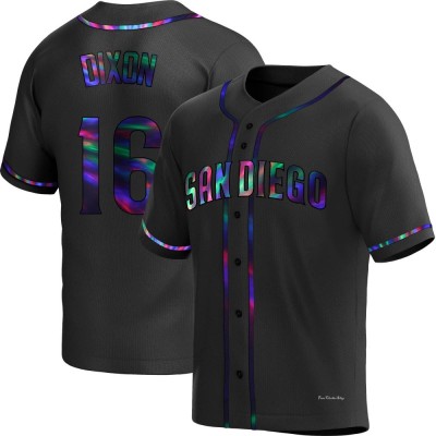 Men's Brandon Dixon San Diego Padres Replica Black Holographic Alternate Jersey