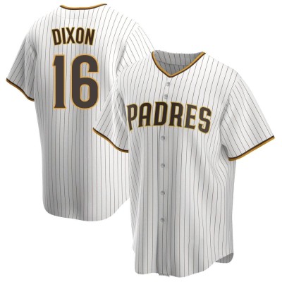 Men's Brandon Dixon San Diego Padres Replica White/Brown Home Jersey