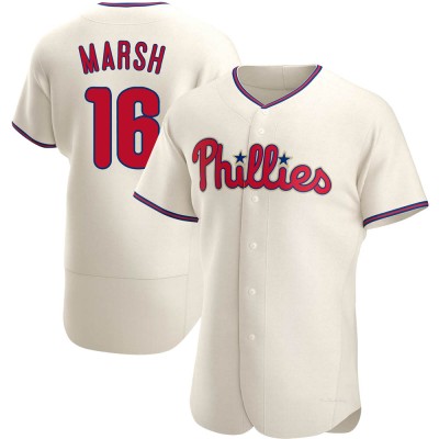 Men's Brandon Marsh Philadelphia Phillies Authentic Cream Alternate Jersey