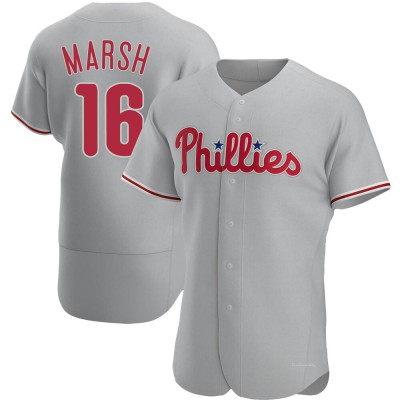 Men's Brandon Marsh Philadelphia Phillies Authentic Gray Road Jersey