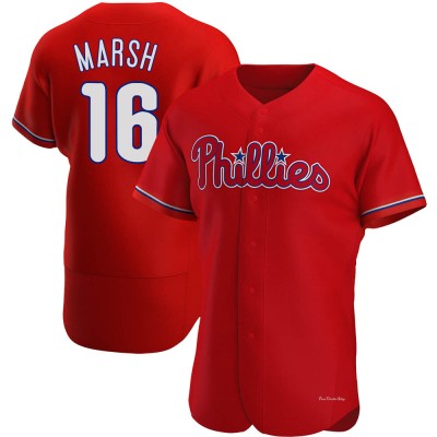 Men's Brandon Marsh Philadelphia Phillies Authentic Red Alternate Jersey