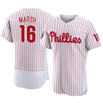 Men's Brandon Marsh Philadelphia Phillies Authentic White 2022 World Series Home Jersey