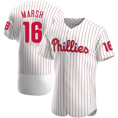 Men's Brandon Marsh Philadelphia Phillies Authentic White Home Jersey