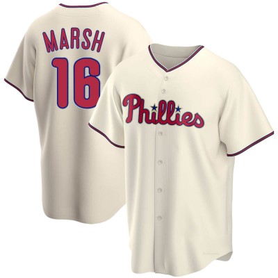 Men's Brandon Marsh Philadelphia Phillies Replica Cream Alternate Jersey