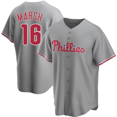 Men's Brandon Marsh Philadelphia Phillies Replica Gray Road Jersey