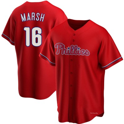 Men's Brandon Marsh Philadelphia Phillies Replica Red Alternate Jersey