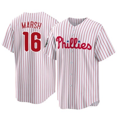 Men's Brandon Marsh Philadelphia Phillies Replica White 2022 World Series Home Jersey