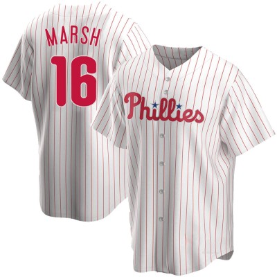 Men's Brandon Marsh Philadelphia Phillies Replica White Home Jersey