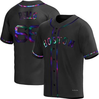 Men's Brayan Bello Boston Red Sox Replica Black Holographic Alternate Jersey