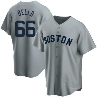 Men's Brayan Bello Boston Red Sox Replica Gray Road Cooperstown Collection Jersey