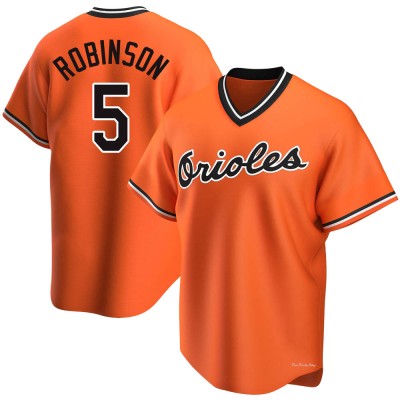 Men's Brooks Robinson Baltimore Orioles Replica Orange Alternate Cooperstown Collection Jersey