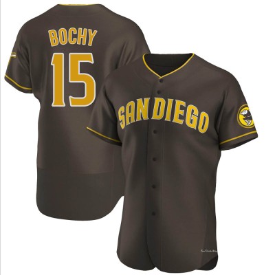 Men's Bruce Bochy San Diego Padres Authentic Brown Road Jersey