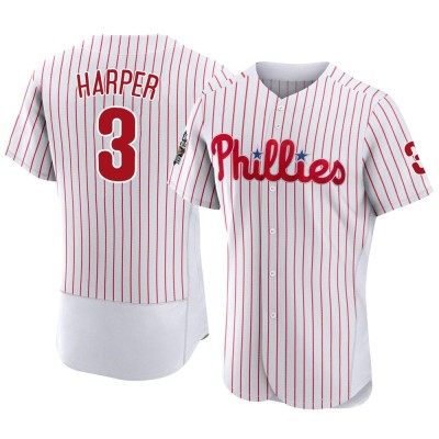 Men's Bryce Harper Philadelphia Phillies Authentic White 2022 World Series Home Jersey