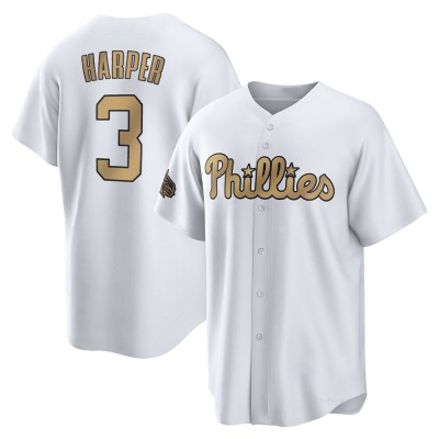 Men's Bryce Harper Philadelphia Phillies Game White Replica 2022 All-Star Jersey