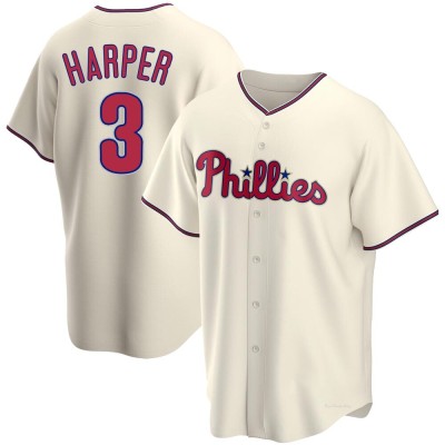 Men's Bryce Harper Philadelphia Phillies Replica Cream Alternate Jersey