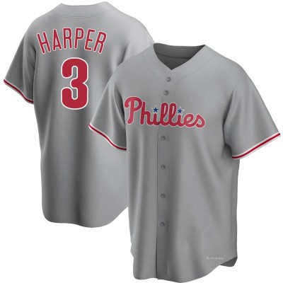 Men's Bryce Harper Philadelphia Phillies Replica Gray Road Jersey