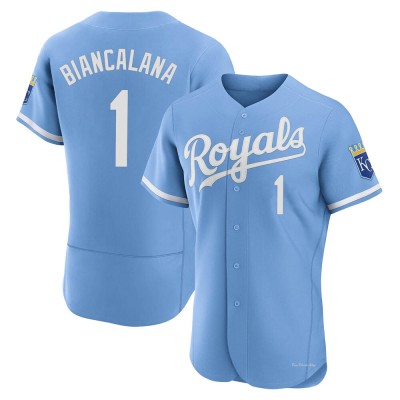 Men's Buddy Biancalana Kansas City Royals Authentic Light Blue 2022 Alternate Jersey