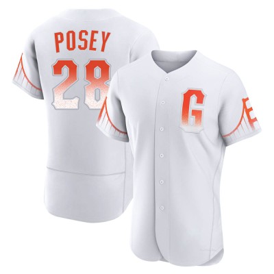 Men's Buster Posey San Francisco Giants Authentic White 2021 City Connect Jersey