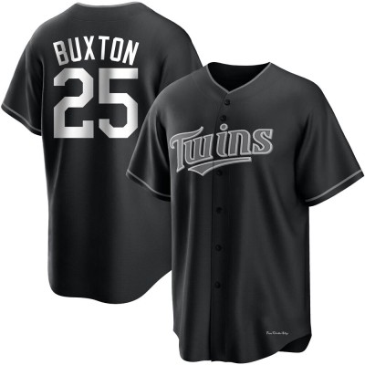 Men's Byron Buxton Minnesota Twins Replica Black/White Jersey