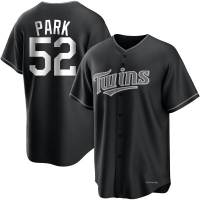 Men's Byung-Ho Park Minnesota Twins Replica Black/White Jersey